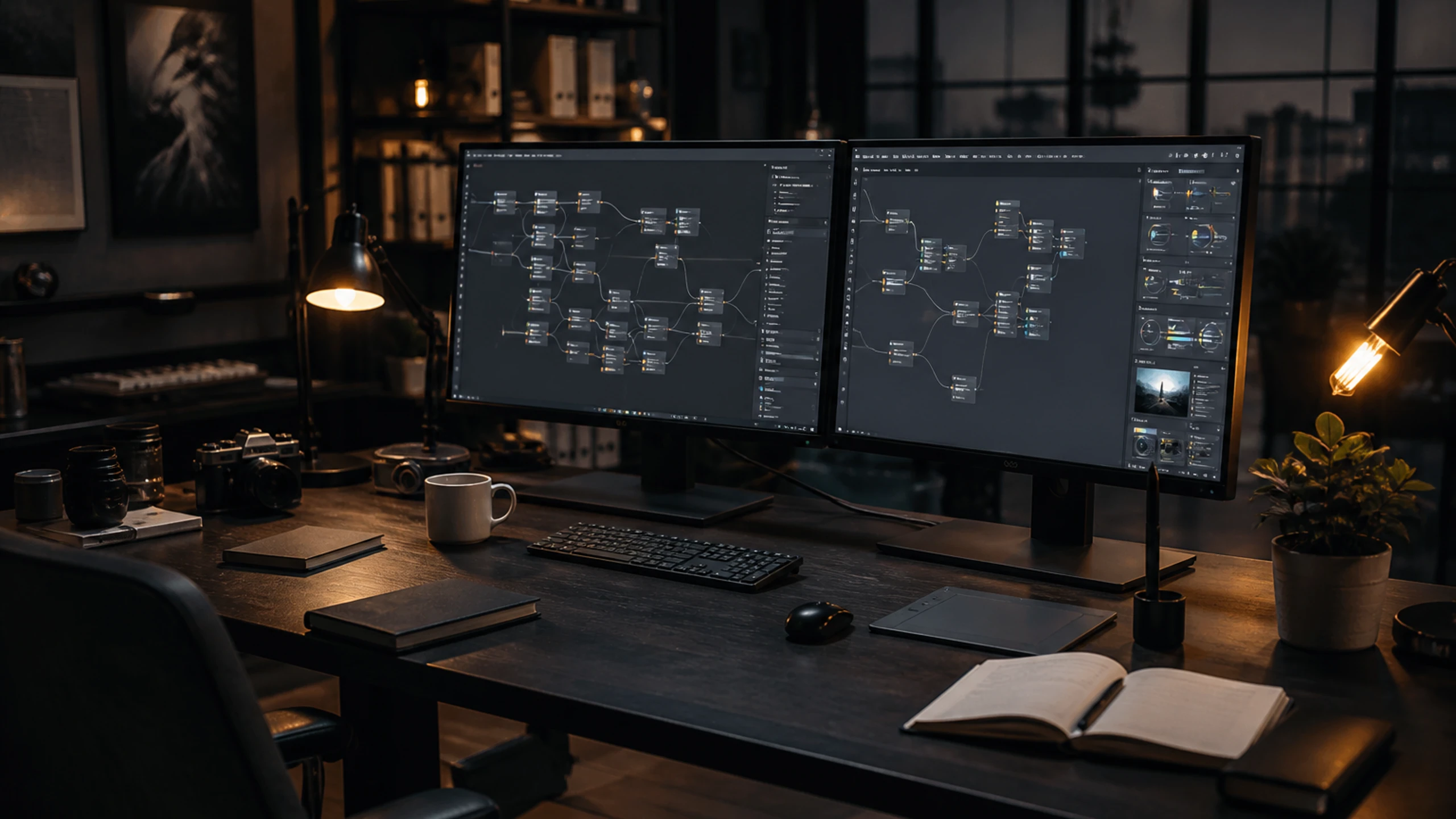 Stay on the workspace for the shot; open a still page only to prepare a frame